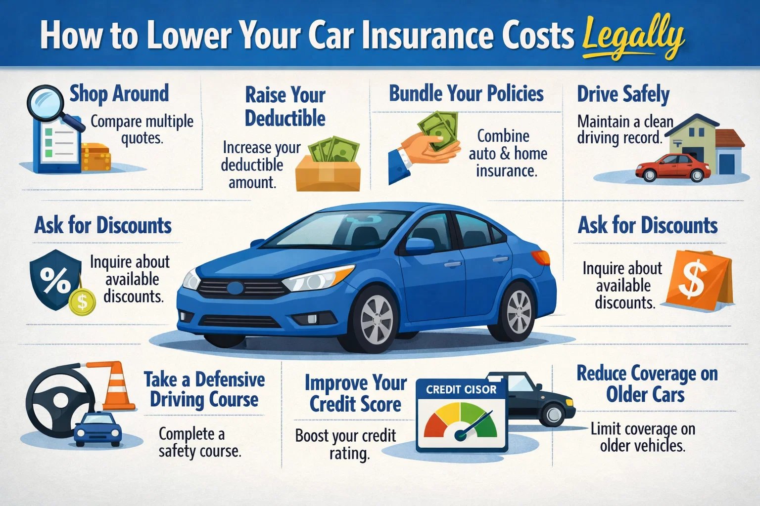 How to Lower Your Car Insurance Costs Legally